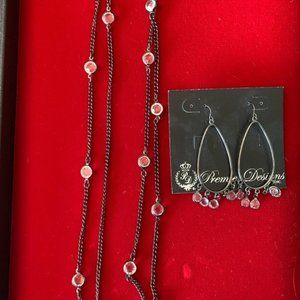 Necklace + earrings